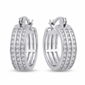 Aros "Triple Destello" en Plata 925 con Micro-Pavé