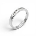 Medio cintillo de Platino con diamantes naturales VVS1