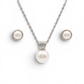 Conjunto de Collar y Aros de perlas de río