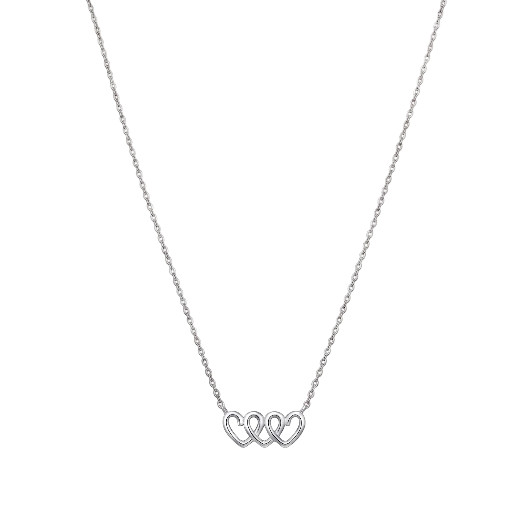 Collar "Vínculo Eterno" – Corazones Entrelazados en Plata 925