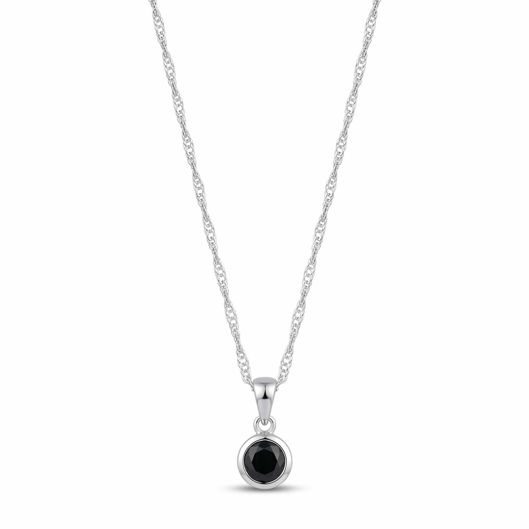 Collar "Punto de Luz Negro" – Plata 925 y Circón Onix Black