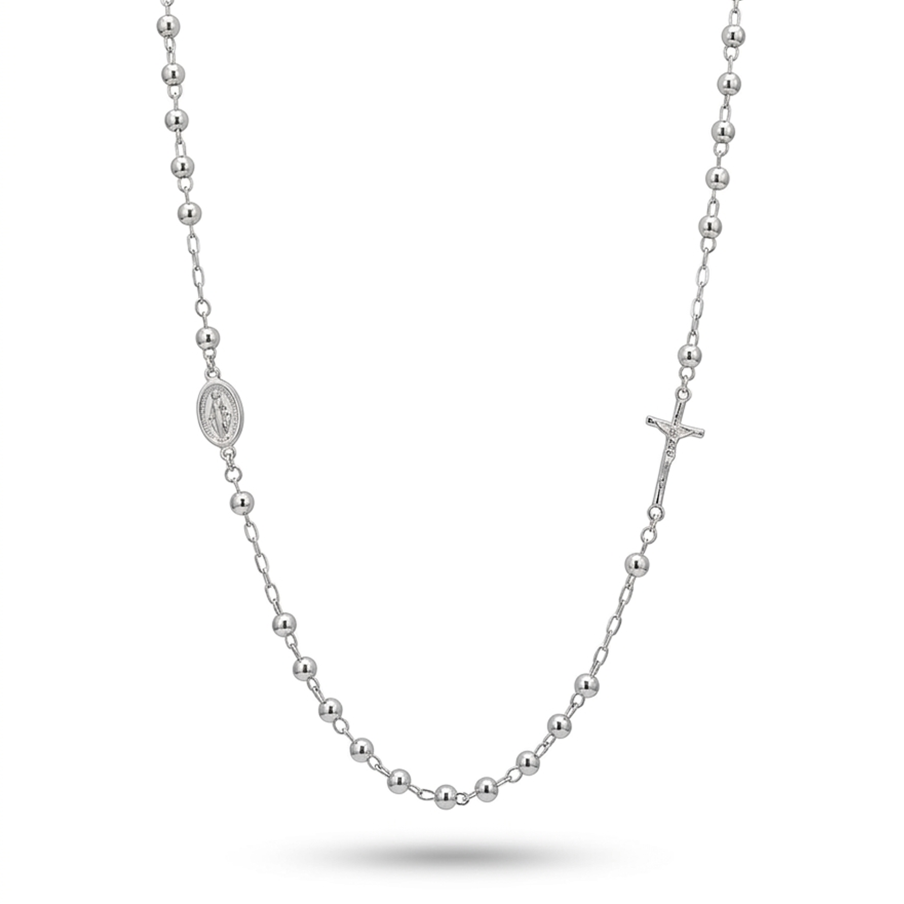 Collar Rosario de Cuello "Devoción" – Plata Fina 925