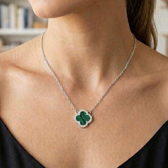Collar "Alhambra" Trébol de Malaquita
