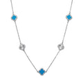Collar Alhambra Blue & Silver