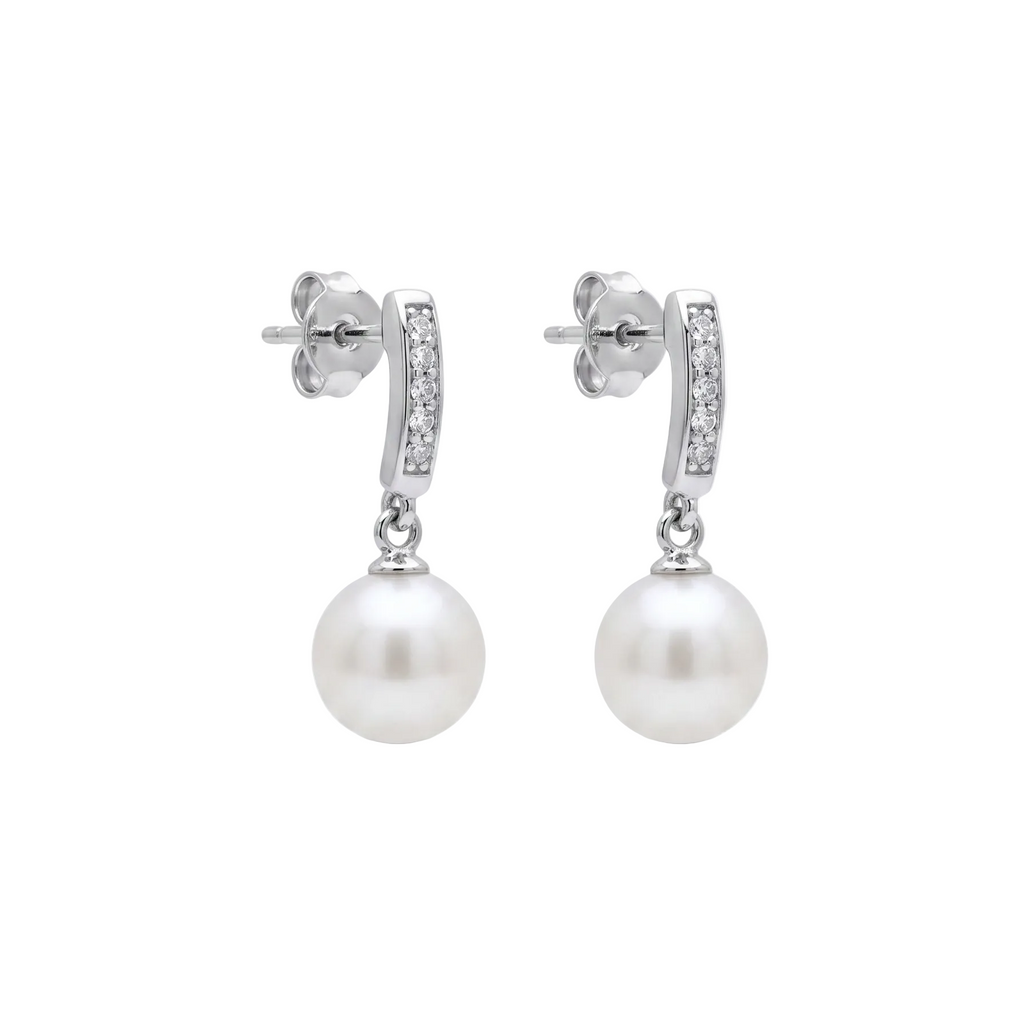 Aros Gota de Perla Brillante